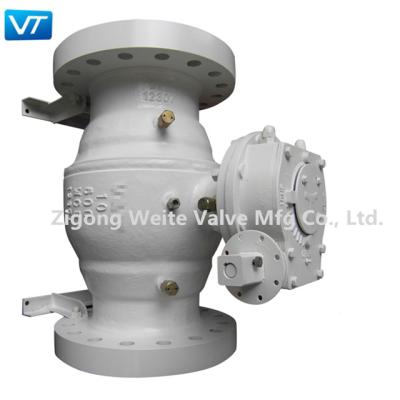 China 300LB 10 Inch Ball Valve WCB Carbon Steel Trunnion Mounted for sale