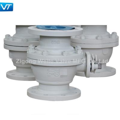 China DN100 PN16 Carbon Steel Flanged End Ball Valves WCB Body Material for sale