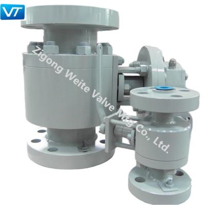 Chine Double bloc en acier forgé de double des valves ISO5211 d'oléoduc et robinets à tournant sphérique de soutirage à vendre