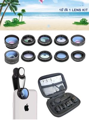 China 2019 new design 10 in 1 cell phone camera lens for all smart phones for sale