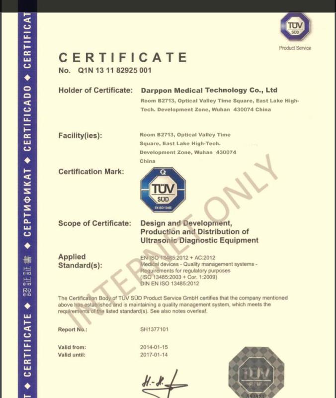 ISO13485 - Wuhan Darppon Medical Technology Co., Ltd