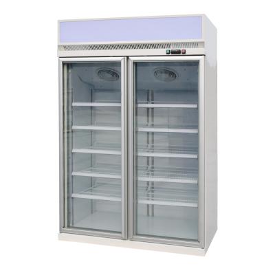 中国 R290 5PCS調節可能なワイヤー棚が付いているガラス ドア ビール冷却装置 販売のため