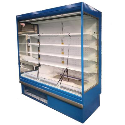 China Fruit Store Open Front Display Cooler With Night Blinds for sale