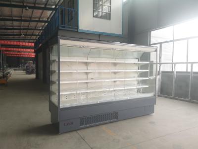 China Commercial 5 Up Shelf Open Display Fridge With Air Curtain for sale