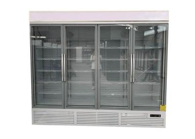 China 1700L Capacity 4 Glass Door Refrigerated Cabinet Self Contained for sale