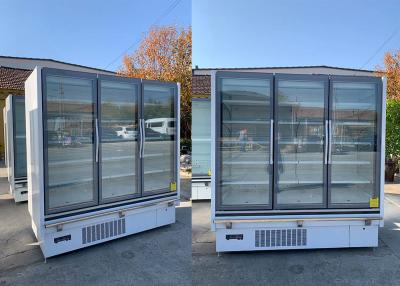 China R404a Self Contained Multiplexed Glass Door Merchandiser Freezers Air Cooling for sale