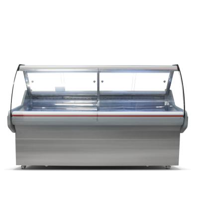 China 6ft Supermarket Deli Display Fridge , Serve Over Counter with Lift-up Glass Door for sale