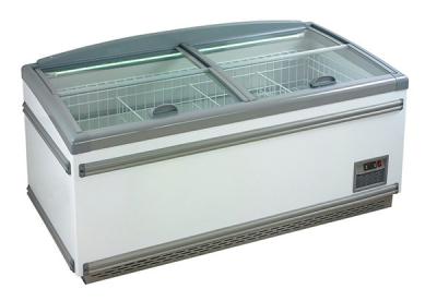China Auto Defrost Supermarket Island Freezer For Frozen Food Top Open Freezer for sale