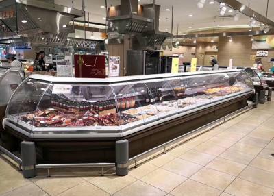 China O supermercado fino da carne fresca e dos peixes indica o refrigerador com parte superior e temperatura abertas -2 ao ℃ 2 à venda