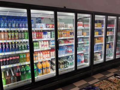 China Refrigeradores remotos de Multideck com portas, congelador de refrigerador de vidro da porta do Superstore à venda