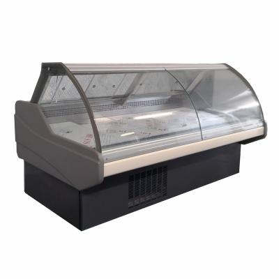 China Serve Over Counter Deli Display Fridge With Back Storage Cabinets And LED Lighting for sale