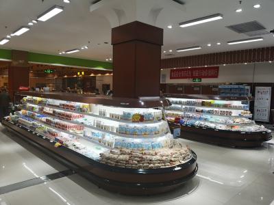 China Semi Height Open Display Showcase For Supermarket Vegetables And Fruits for sale