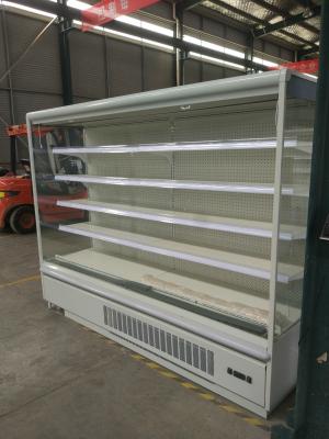 China Supermarket Meat Cold Mobile Fridge Freezer With Multi Deck Shelf And LED Light for sale