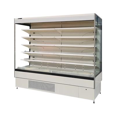 China Plug In Open Display Fridge Cooler With 4 Layers Adjustable Shelf for Vegetable & Fruits for sale