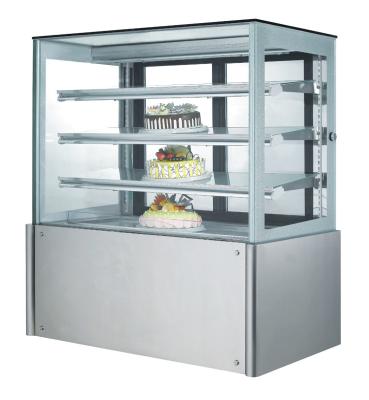 China Stainless Steel Refrigerated Dessert Display Case Fan Cooling For Shop for sale