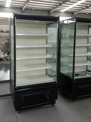 China 960mm Slimline Multideck Fridge Glass Door Fridge Freezer Air Cooling 500L Display Volume for sale