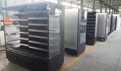 China Integrated Open Display Fridge Multi Deck Grocery Display Case Cooler Air Cooling for sale