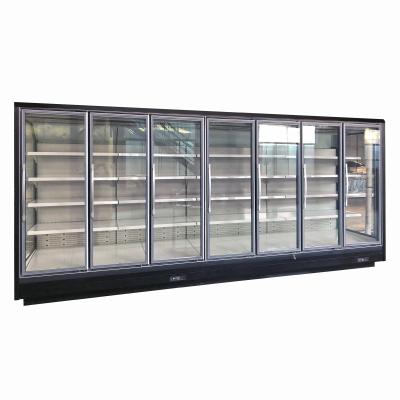 China Glass Door Merchandiser Refrigerator With Large Glass Door And Vertical LED Lighting for sale