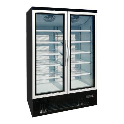 China El CE certificó el congelador de cristal de la puerta de la exhibición del congelador del escaparate frío vertical de la bebida en venta