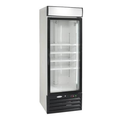 China Auto Defrost Upright Glass Door Freezer , Single Glass Door Merchandiser Refrigerator for sale