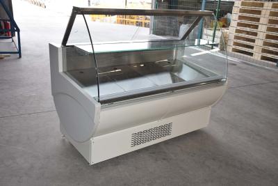 China Commercial Horizontal Meat Display Cooler With Inner Top LED zu verkaufen