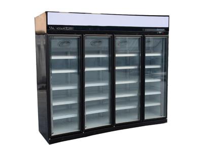 China Glass 4 Door Display Refrigerator 1700L R134a Upright GLASS DOOR FRIDGES, FREEZERS & COOLERS for sale