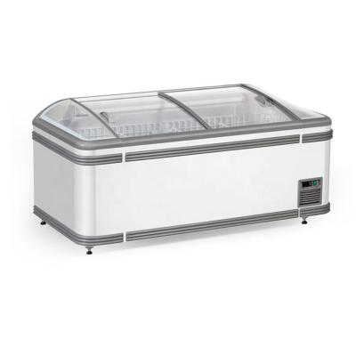 China Static Cooling combination Island Freezer with R290 Propane refrigerant for sale