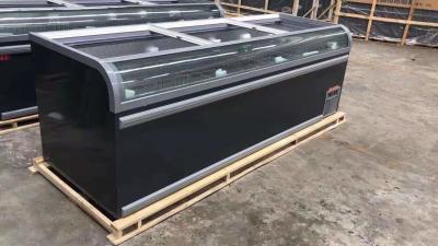 China Display Static Cooling R290 High Glass Supermarket Island Freezer for sale