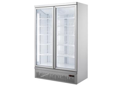 China Bottom Mount Air Cooling 1260L Double Glass Door Refrigerator for sale