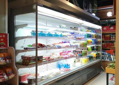 China Open Air Commercial Beverage Fridge Vertical Air Curtain Merchandisers for sale