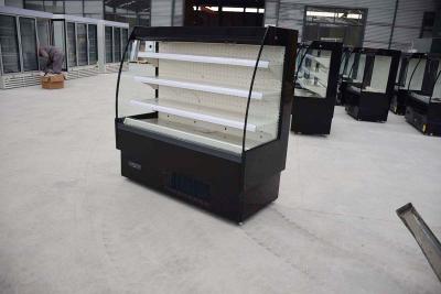 China Retail Open Front Display Fridge With Auto Evaporator Water Tray for sale