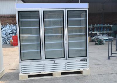 Chine 2040 litres trois congélateurs en verre de marchandiseur de porte d'oscillation avec le système de réfrigération R290 monté inférieur à vendre