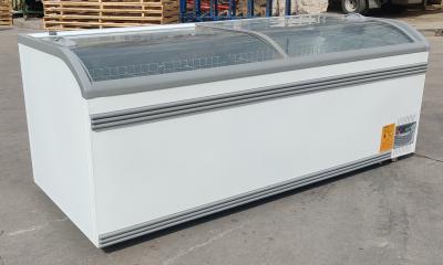 China Supermarket Commercial R290 Glass Sliding Door Chest Freezer Frost Free for sale