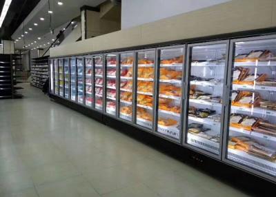 China Refrigerador remoto de Multideck del sitio de la pared de la exhibición del helado con el vidrio transparente en venta