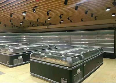 China Supermarkt-Kasten-Gefrierschrank-statisches Abkühlen Commerical abkühlender R290 Secop zu verkaufen