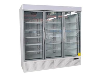 China R290 3 Glass Door Commercial Beverage Display Cooler Plug In SECOP for sale