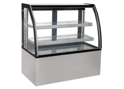 China Curved Glass 59'' R404a Integral Refrigerated Bakery Display Case Ventilated for sale