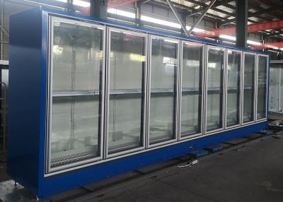 China el alto R449a Multideck auto de cristal vertical remoto del congelador de la puerta de 2200m m descongela en venta