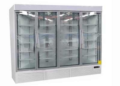 China Beverage 60HZ Upright Display Refrigerator With 4 Swing Glass Door for sale