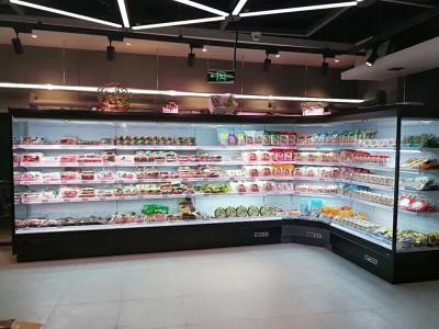 China Supermarket Open Display Fridge Used For Dairy And Drinks for sale