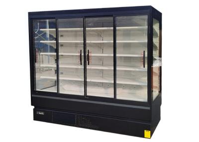 China El auto R290 descongela el gabinete de MultiDeck con las puertas de vidrio de desplazamiento en venta