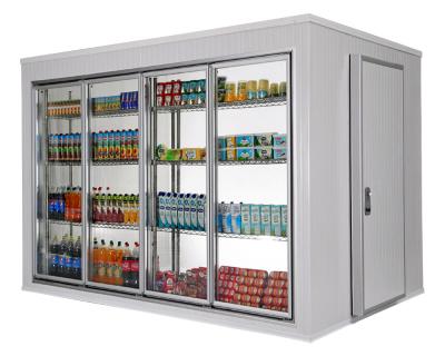China Refrigerador comercial da exposição da bebida de R404a com portas de vidro à venda
