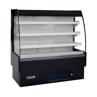 China Open Front Refrigerated Display Case R404a With Transparent Glass Panel for sale