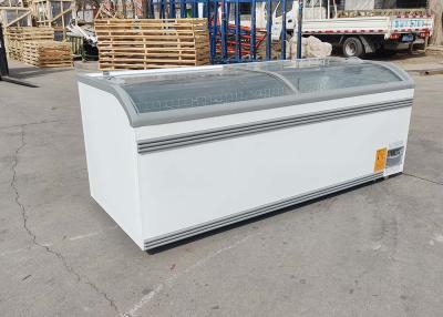 China Supermart Island Chest Display Freezers 2.5 Meters R290 Static Cooling for sale