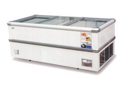 China Degelo refrigerando estático do manual do congelador da caixa da ilha de R134a à venda