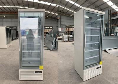 China Solo refrigerador de cristal de la exhibición de la puerta para la bebida de la comida económica de energía en venta