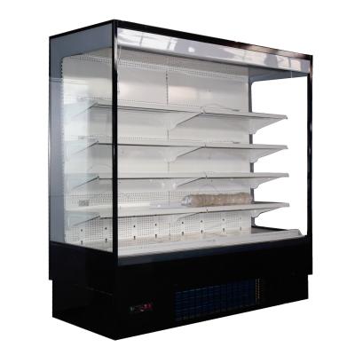 China Fruit Vegetable Open Display Refrigerator With Adjustable Shelves for sale