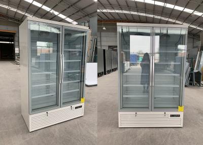 China R290 Double Glass Door Display Fridges Automatic Defrosting for sale