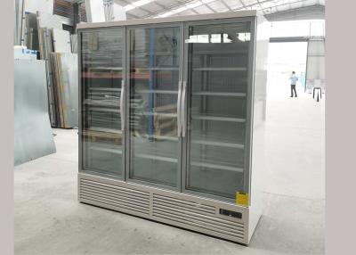 China Refrigeradores de vidro eretos da exposição da porta da cerveja com a porta três à venda