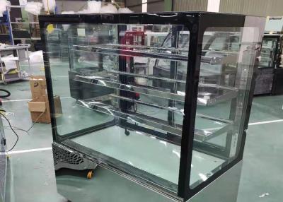 China Refrigerador de vidro liso da exposição da pastelaria do supermercado fino R290 380 litros à venda